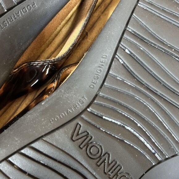 VIONIC Bella II Tortoise Shell Print Strap Comfort Flip Flop Sandals Women’s 9 - Picture 14 of 15